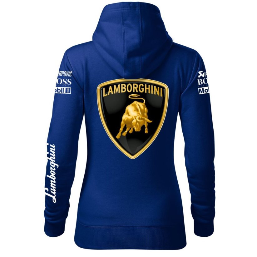Automobilová Dámská Mikina Lamborghini - Modrá