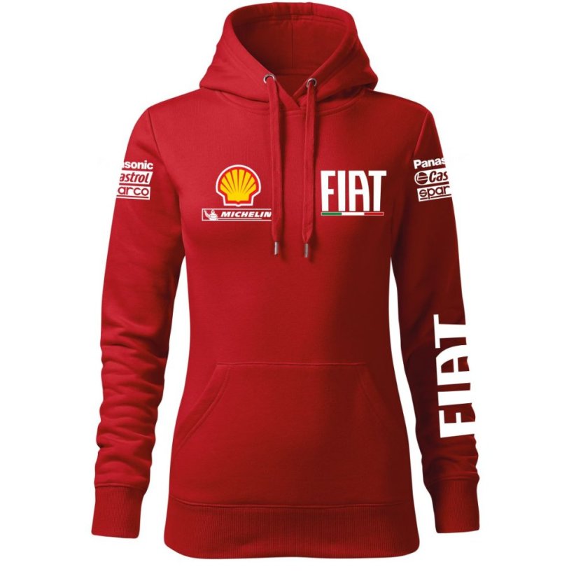 Bluza samochodowa dla kobiet Fiat - czerwona