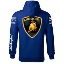 Autóipari Férfi Kapucnis Lamborghini - Kék
