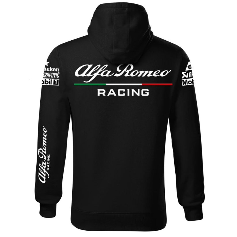 Autóipari Férfi Kapucnis Alfa Romeo - Fekete