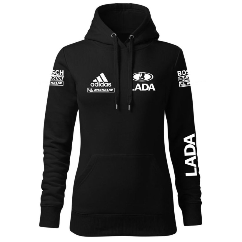 Automobilová Dámská Mikina Lada - Černá - Velikost: L