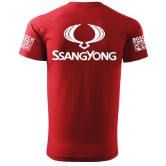 T-shirt Męski SsangYong - Czerwone