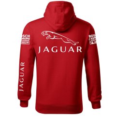 Autóipari Férfi Kapucnis Jaguar - Piros