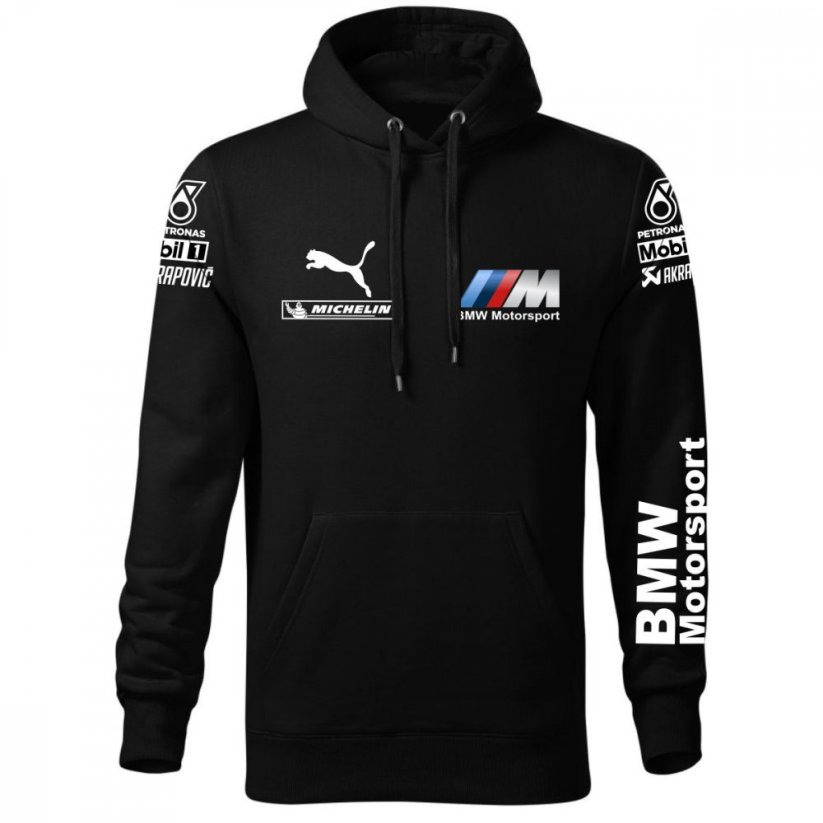 Autóipari Férfi Kapucnis BMW M - Fekete - Méret: 5XL