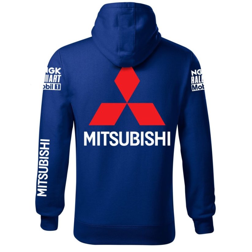 Autóipari Férfi Kapucnis Mitshubishi - Kék - Méret: M