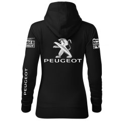 Automobilová Dámská Mikina Peugeot - Černá