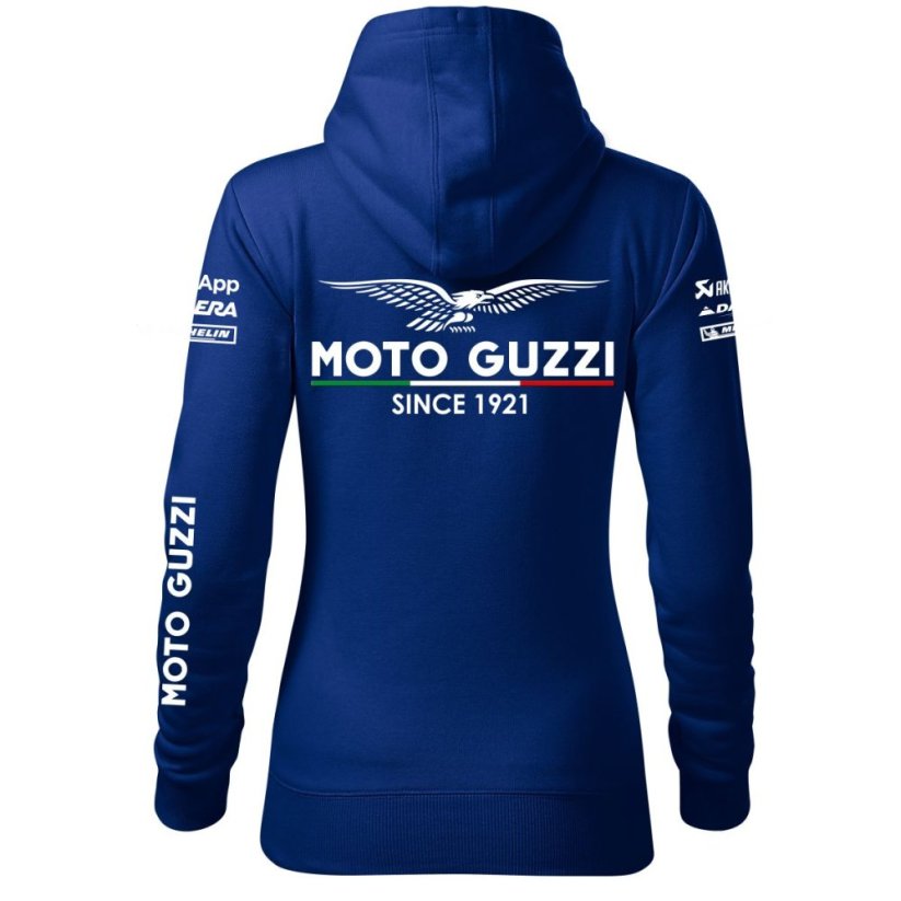 Damska bluza motocyklowa Motto Guzzi - niebieski - Rozmiar: XS