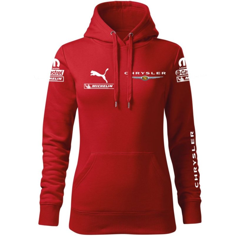 Bluza samochodowa dla kobiet Chrysler - czerwona - Rozmiar: XS