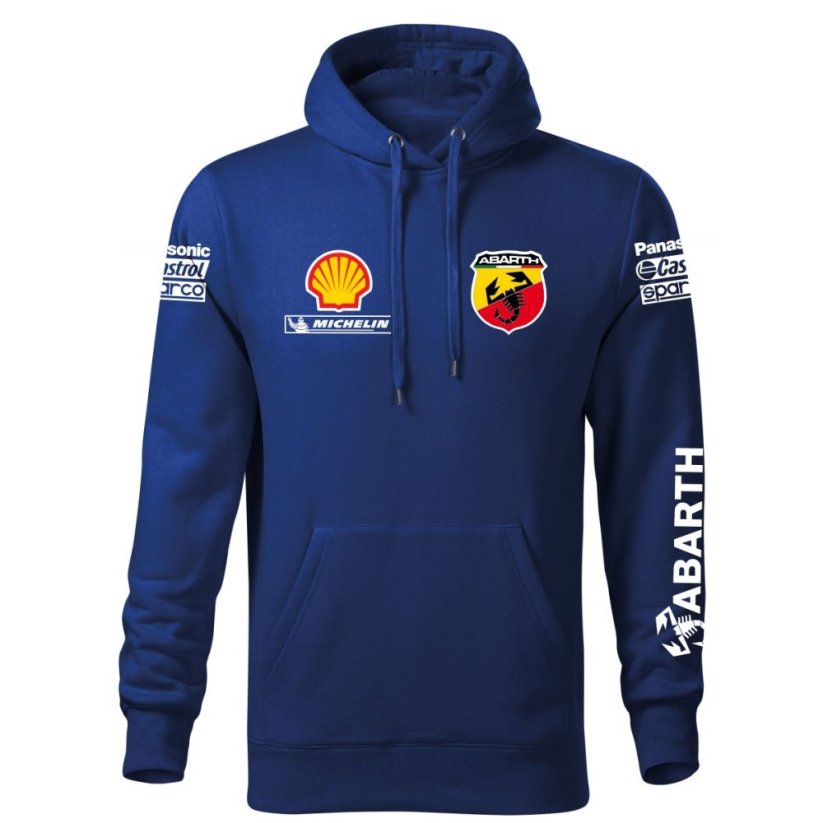 Autóipari Férfi Kapucnis Fiat Abarth - Kék - Méret: 2XL