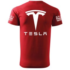 Férfi Póló Tesla - Piros