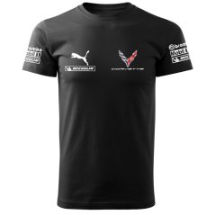 T-shirt Męski Corvette - Czarny