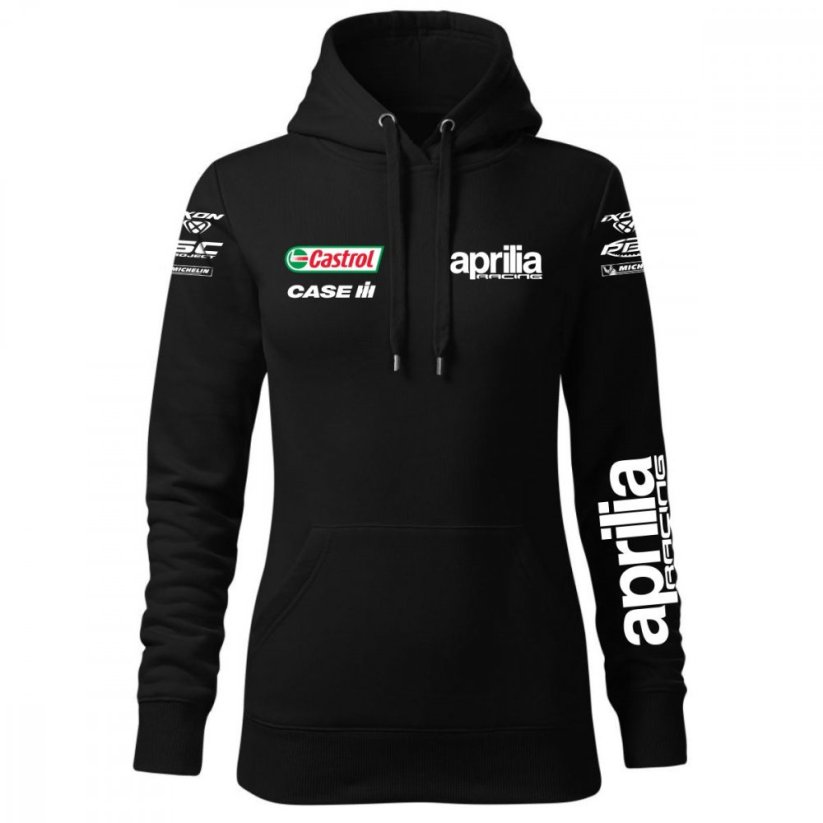 Damska bluza motocyklowa Aprilia - czarny - Rozmiar: S