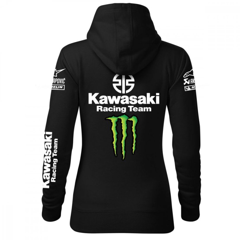 Damska bluza motocyklowa Kawasaki - Czarny - Rozmiar: XS