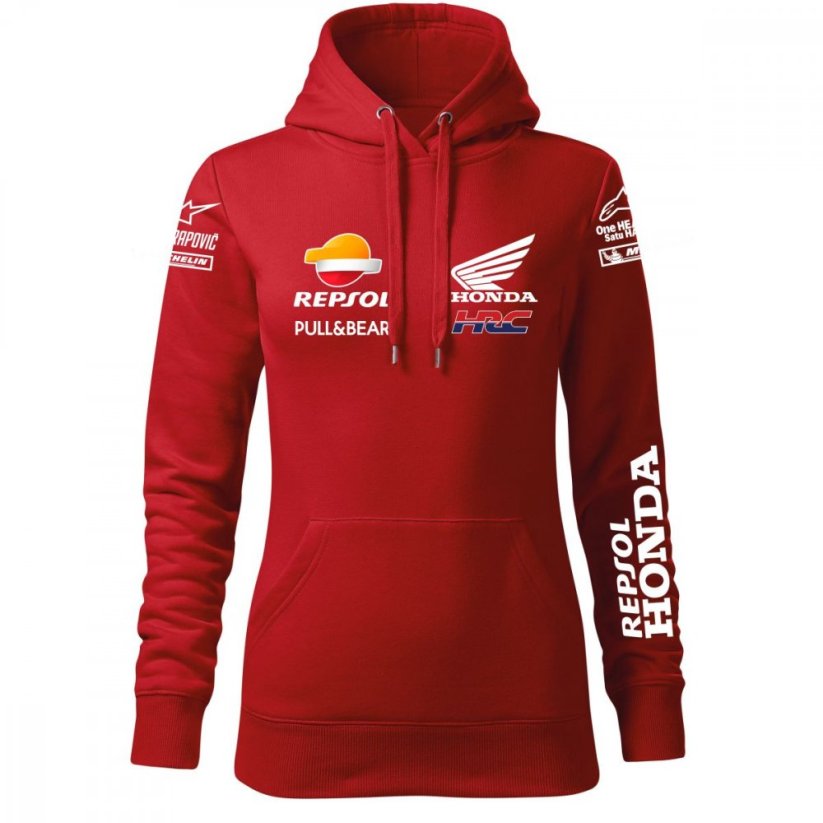 Damska bluza motocyklowa Honda-Moto - czerwona - Rozmiar: XL