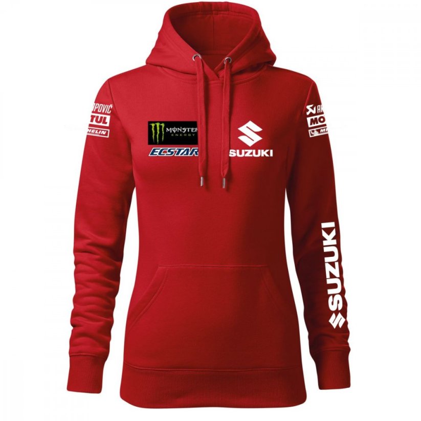 Damska bluza motocyklowa Suzuki-Moto - czerwona - Rozmiar: M