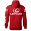 Autóipari Férfi Kapucnis Lexus - Piros - Méret: 4XL