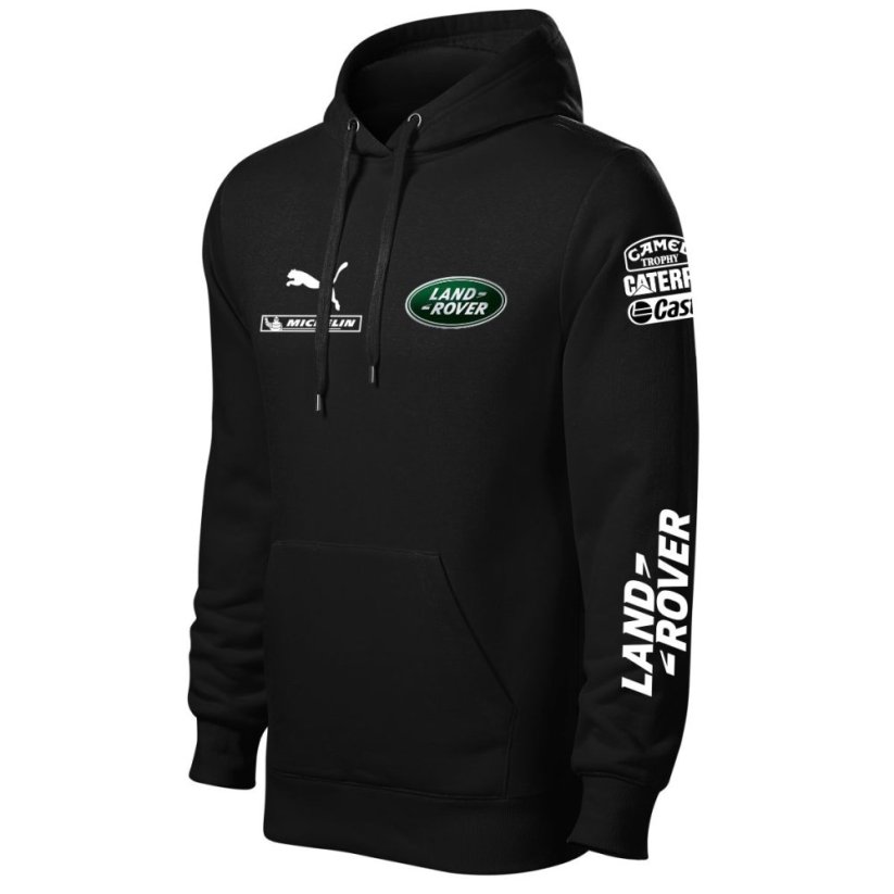 Autóipari Férfi Kapucnis Land Rover - Fekete - Méret: 2XL