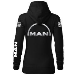 Automobilová Dámská Mikina Man - Černá