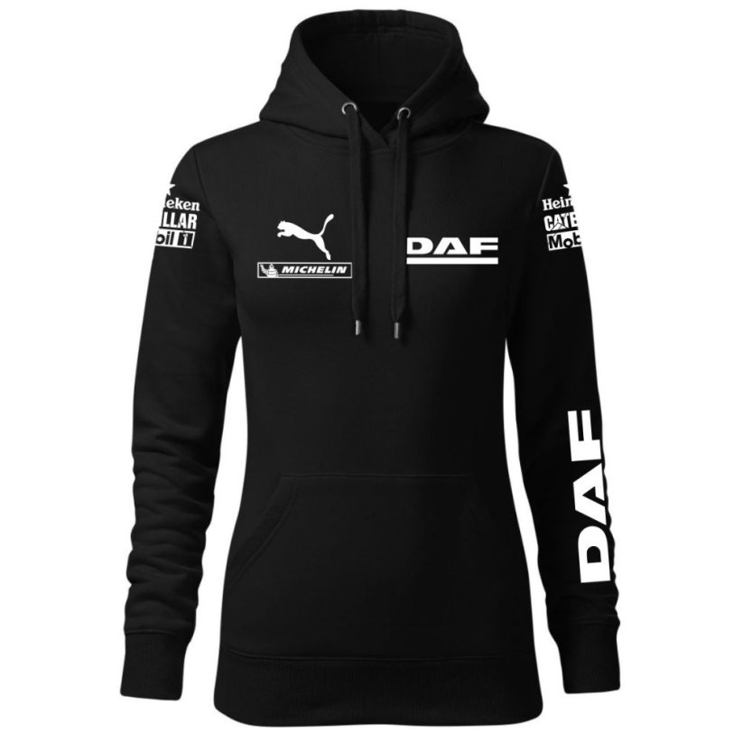 Automobilová Dámská Mikina DAF - Černá