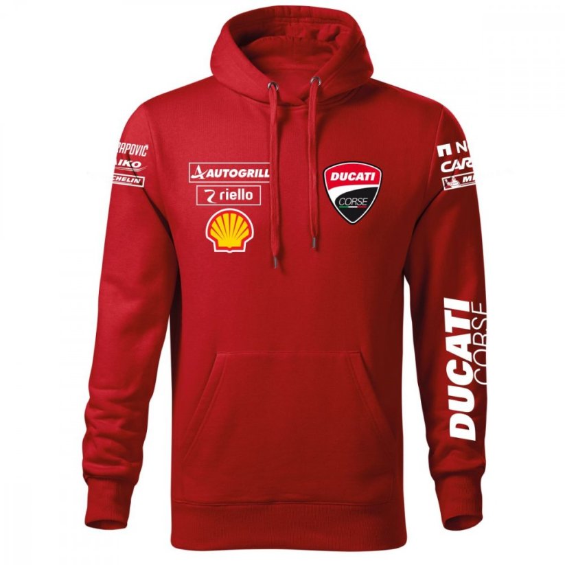 Męska bluza motocyklowa Ducati - czerwona