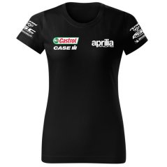 T-shirt Damski Aprilia - Czarny