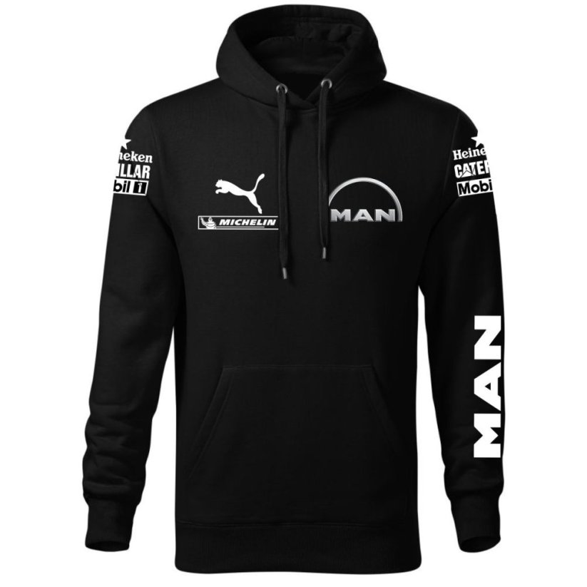 Autóipari Férfi Kapucnis Man - Fekete - Méret: 4XL