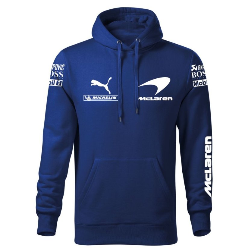 Autóipari Férfi Kapucnis Mclaren - Kék - Méret: L