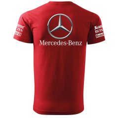 T-shirt Męski Mercedes - Czerwone