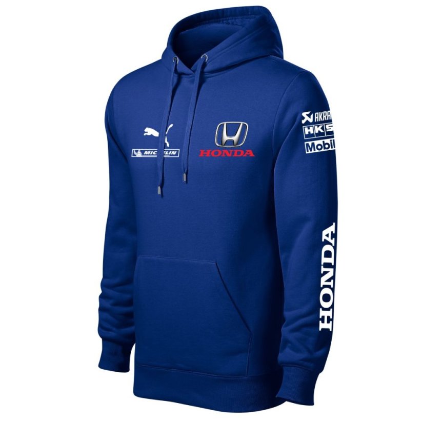 Autóipari Férfi Kapucnis Honda - Kék - Méret: 2XL