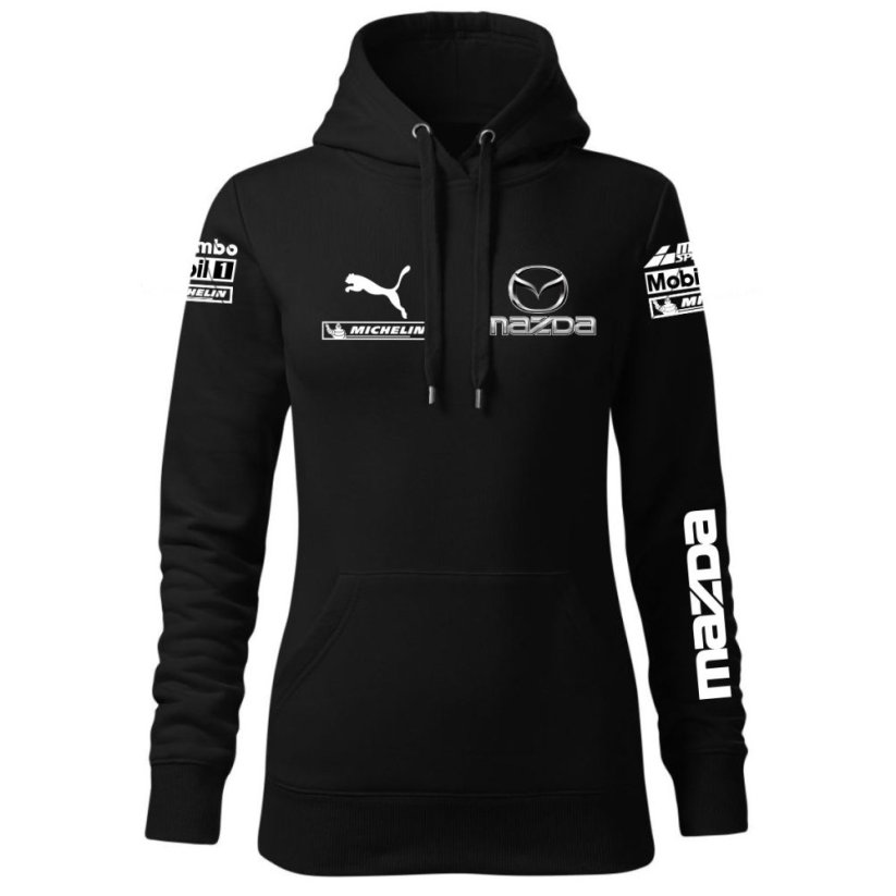 Automobilová Dámská Mikina Mazda - Černá - Velikost: 2XL