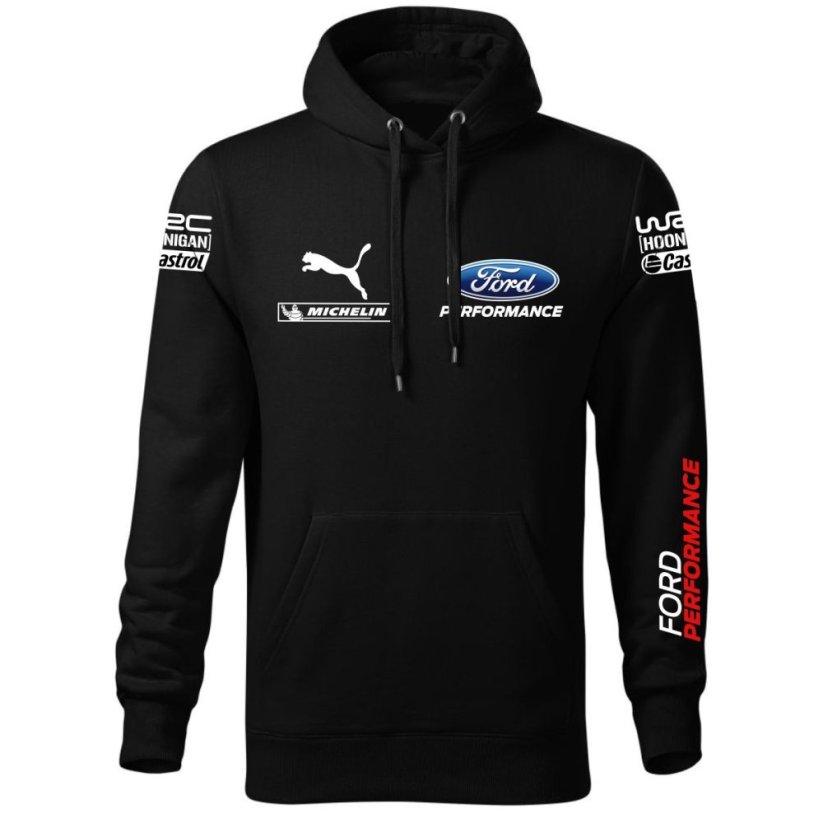 Autóipari Férfi Kapucnis Ford - Fekete - Méret: 3XL