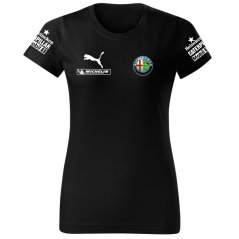 T-shirt Damski Alfa Romeo - Czarny