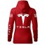 Bluza samochodowa dla kobiet Tesla - czerwona - Rozmiar: XL