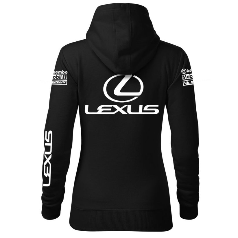 Automobilová Dámská Mikina Lexus - Černá - Velikost: 2XL