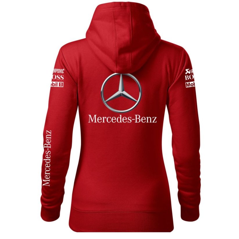 Bluza samochodowa dla kobiet Mercedes Benz - czerwona - Rozmiar: M