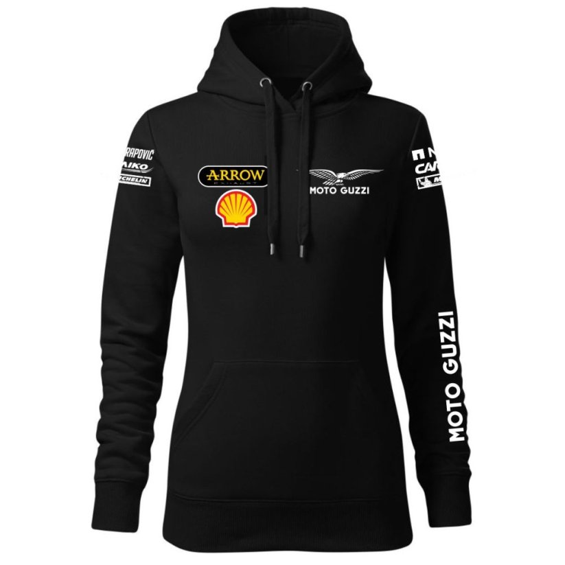 Damska bluza motocyklowa Motto Guzzi - czarny - Rozmiar: 2XL