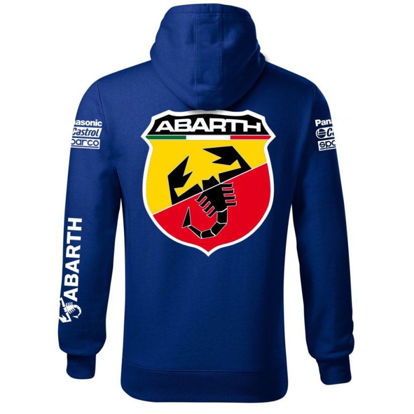 Autóipari Férfi Kapucnis Fiat Abarth - Kék - Méret: 2XL