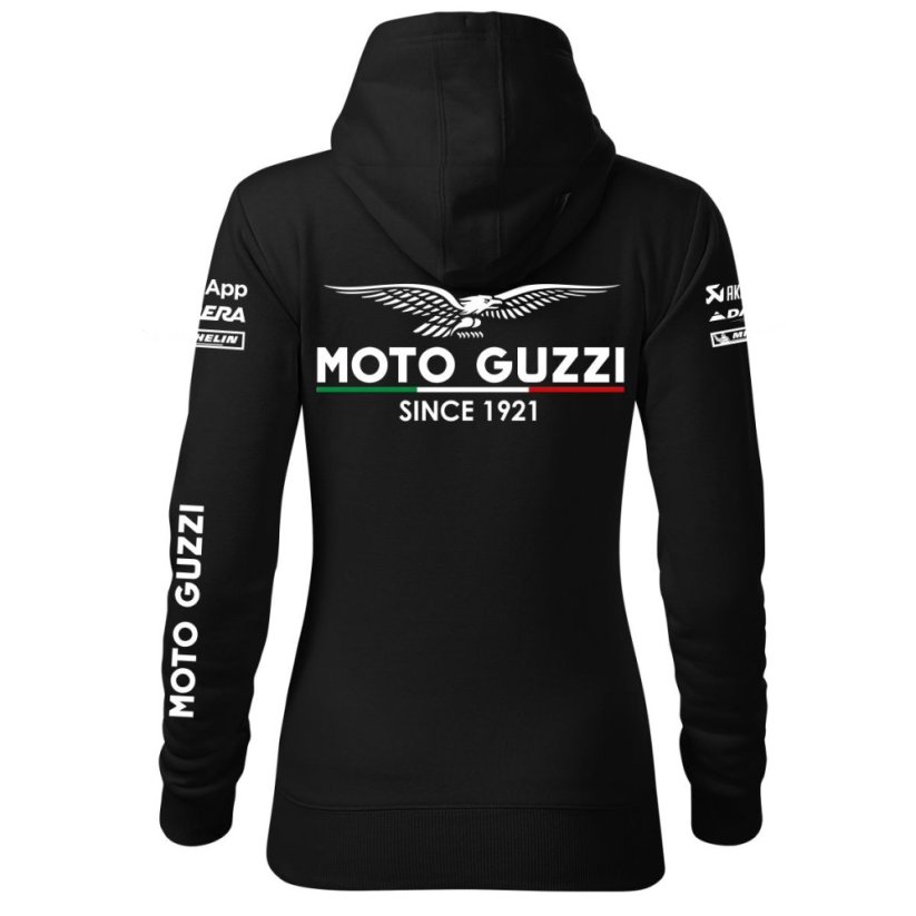 Damska bluza motocyklowa Motto Guzzi - czarny - Rozmiar: 2XL