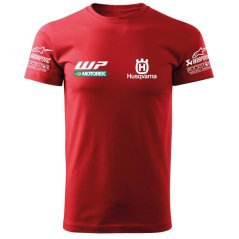 T-shirt Męski Husqvarna - Czerwone